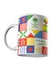 Flag And Arabic Quote Printed Coffee Mug White/Red/Green 350ml