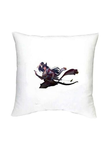 Mobile Legends Character Printed Decorative Cushion White/Grey/Red 16x16inch