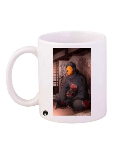 Anime Naruto Printed Mug Black/Red/Yellow