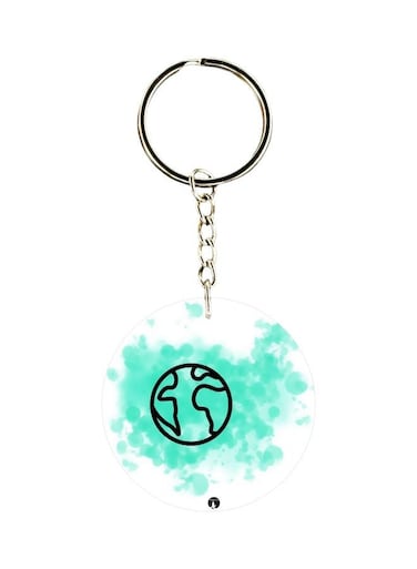 Globe Printed Keychain