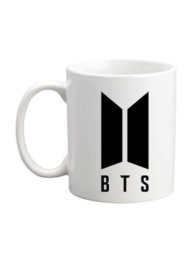 BTS Logo Printed Coffee Mug White/Black Standard