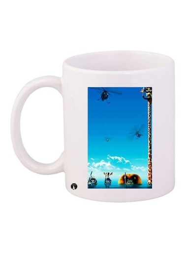 Sky Printed Coffee Mug White/Blue/Brown 11ounce