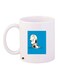 Cartoon Printed Coffee Mug White/Blue/Black 11ounce