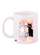 Cat Printed Coffee Mug White/Black/Pink 11ounce