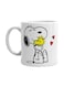 Snoopy Printed Mug White/Black/Yellow Standard