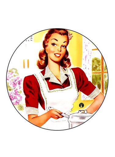Vintage Art Printed Fridge Magnet Multicolour
