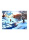 Snow Themed Metallic Plate Multicolour 20x15cm