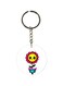 Double Sided Flowers Printed Keychain