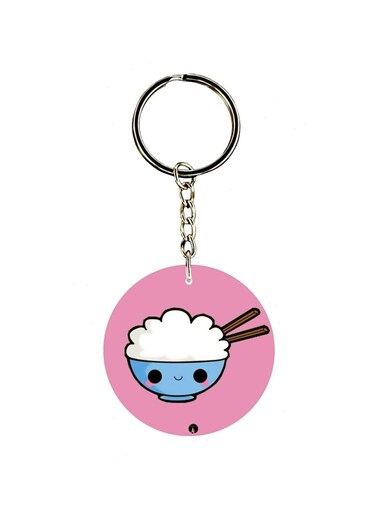 Cartoon Printed Dual Sided Keychain