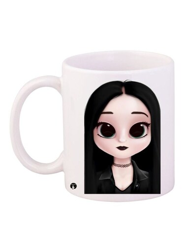 Anime Girl Printed Coffee Mug White/Black/Beige