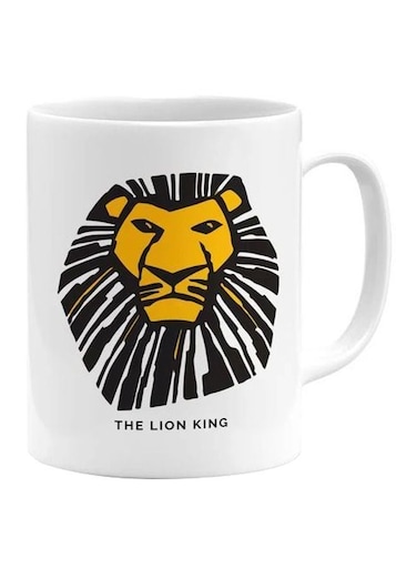 The Lion King Printed Coffee Mug White/Black/Yellow