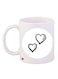 Heart Printed Coffee Mug White/Black 11ounce