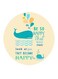 Whale Printed Fridge Magnet Beige/Blue/Green