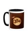 Coffee Printed Coffee Mug Black White 11 ounce