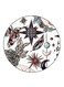 Plants Printed Fridge Magnet Round Multicolour