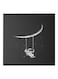 Astronaut Themed Canvas Painting With Frame Black/White 50x50cm