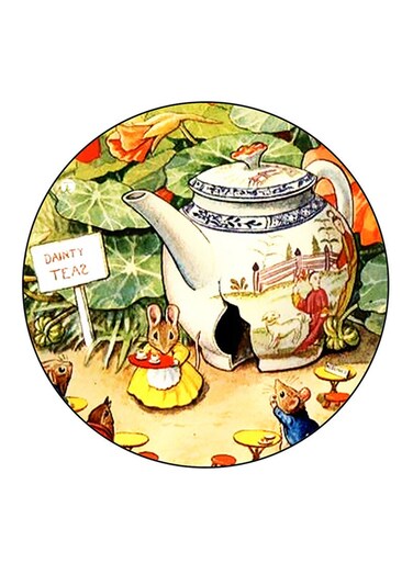 Vintage Art Printed Fridge Magnet Multicolour