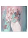 Girl With Her Children Animation Hidden Frame Canvas Wall Painting Multicolour 50 x 50cm