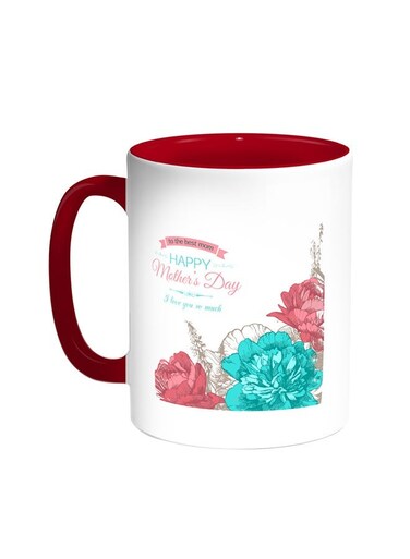 Happy Mother's Day Printed Coffee Mug Red/White 11ounce