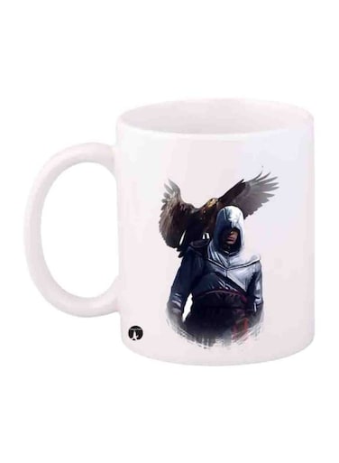 Assassin's Creed Video Game Character Printed Mug White/Blue/Grey Standard Size
