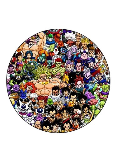 The Anime Dragon Ball Printed Fridge Magnet Round Multicolour
