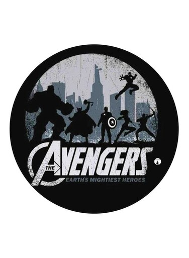 Avengers Printed Fridge Magnet Black/Grey/White 5.5cm