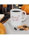 1pc CozyCup 11oz Ceramic Coffee Mug, Work Bestie Double-Sided Print, Microwave Safe, Leakproof, Reusable, with Hand Wash, for All-Season Gift