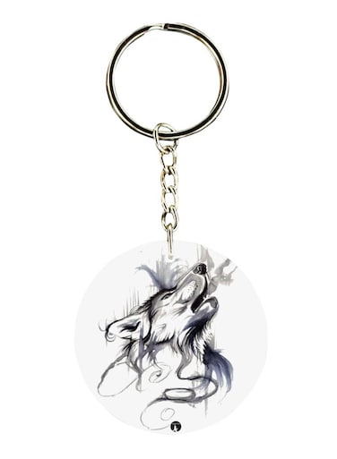 A Wolf Printed Keychain