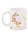 Printed Coffee Mug White/Pink/Green 11ounce