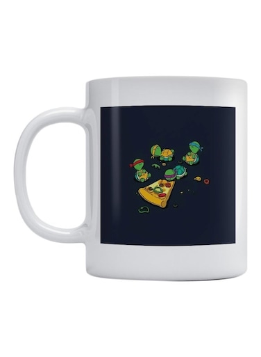 Ninja Turtles Printed Coffee Mug White/Blue/Green 350ml