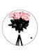 Flowers Printed Fridge Magnet Round Multicolour