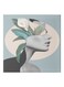 Contemporary Art Of A Girl Themed Canvas Painting With Frame Blue/Grey/Black 50x50cm