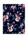 Floral Themed Metallic Plate Blue/Red/Pink 20x15cm
