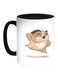 Owl Printed Coffee Mug White Black
