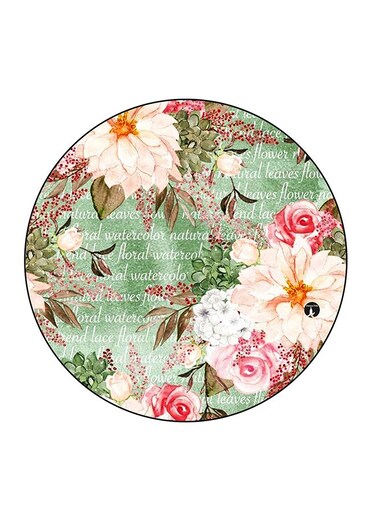 Flower Printed Fridge Magnet Multicolour 5.5 x 5.5cm