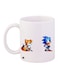 Sonic Printed Coffee Mug White/Brown/Blue 11ounce