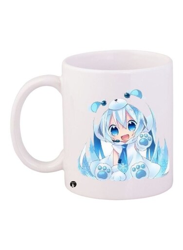 Anime Printed Coffee Mug White/Blue/Beige