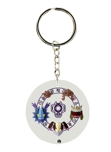Double Sided Digimon Printed Keychain