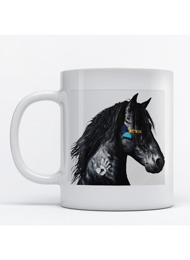 The Horse Printed Coffee Mug White/Black/Grey