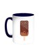 Cartoon Graphics - Ice Cream Printed Coffee Mug Blue/White 11ounce