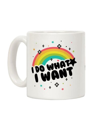 I Do What I Want Printed Coffee Mug White