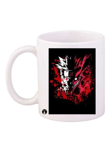 The Anime Naruto Printed Mug White/Black/Red Standard Size