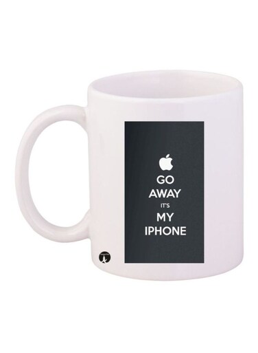 Go Away It's My Iphone Printed Mug White/Black Standard Size