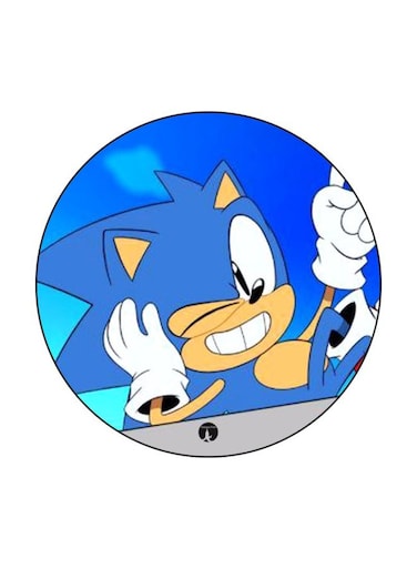 Sonic Printed Fridge Magnet Blue/Grey/White