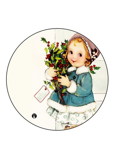 Girl Printed Fridge Magnet Multicolour