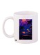 Cartoon Printed Coffee Mug White/Blue/Brown 11ounce