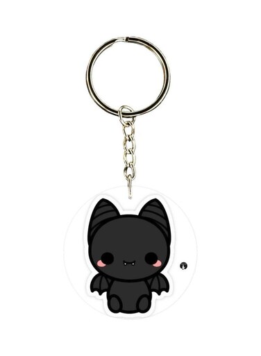 Cartoon Bat Printed Keychain