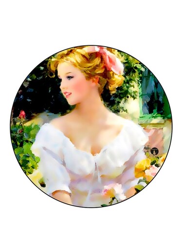 Vintage Art Printed Fridge Magnet Multicolour