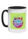 Back To School Printed Coffee Mug Black/White/Green 325ml