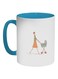 Mother And Child Printed Coffee Mug Blue/Orange/White 325ml
